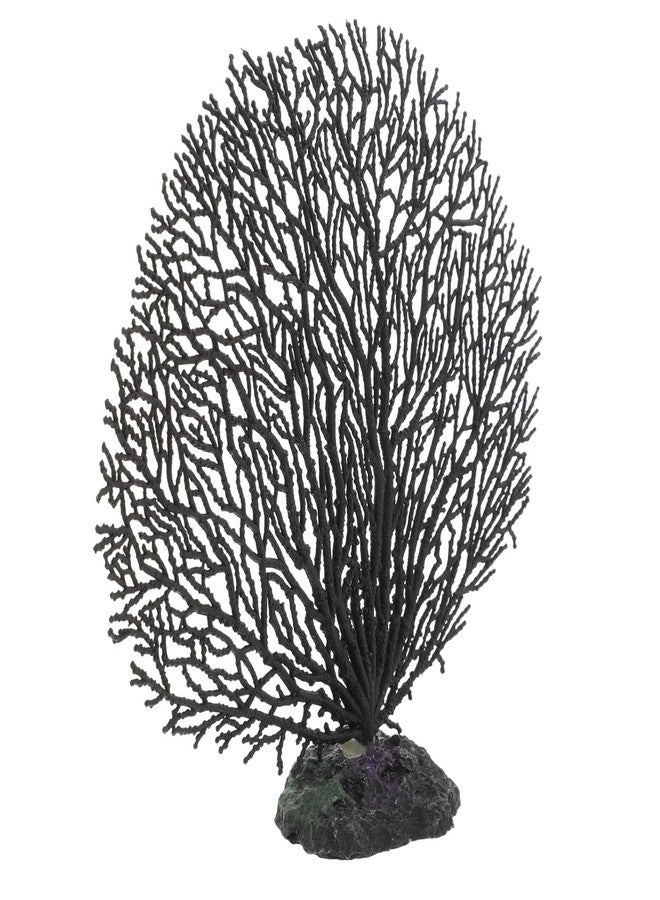 HALONTIN Coral Aquarium Decorations Artificial Fake Coral Reef Decor Fish Tank Ornaments Fish Tank Accessories for Home, Black - Image 1